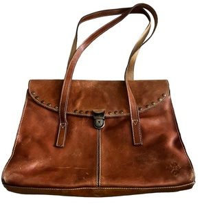 Patricia Nash Tan Leather Shoulder Bag